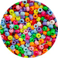 2000+ Pony Beads Bulk 6x9mm Multi-Colored Plastic Craft Beads Set, Bulk Hair by YUSLROB
