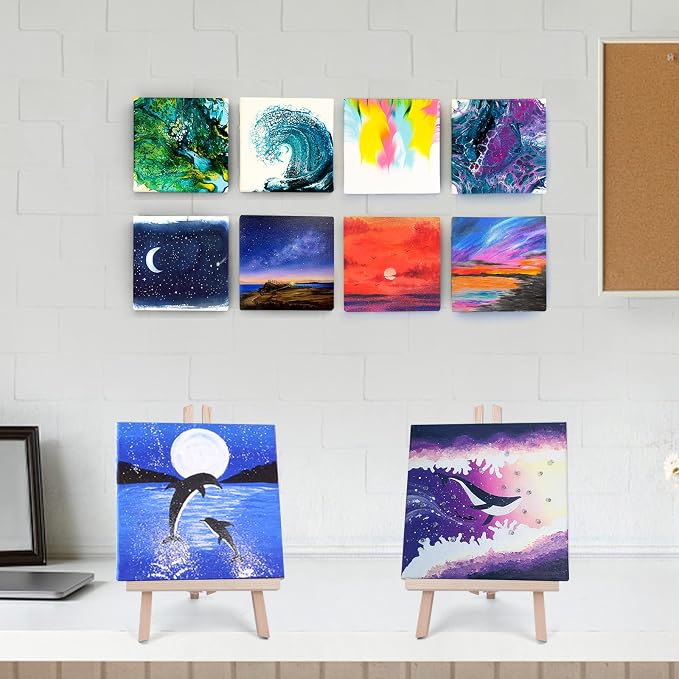 ESRICH Small Canvas Pack of 36, 5x5In Blank Canvases - Image 7