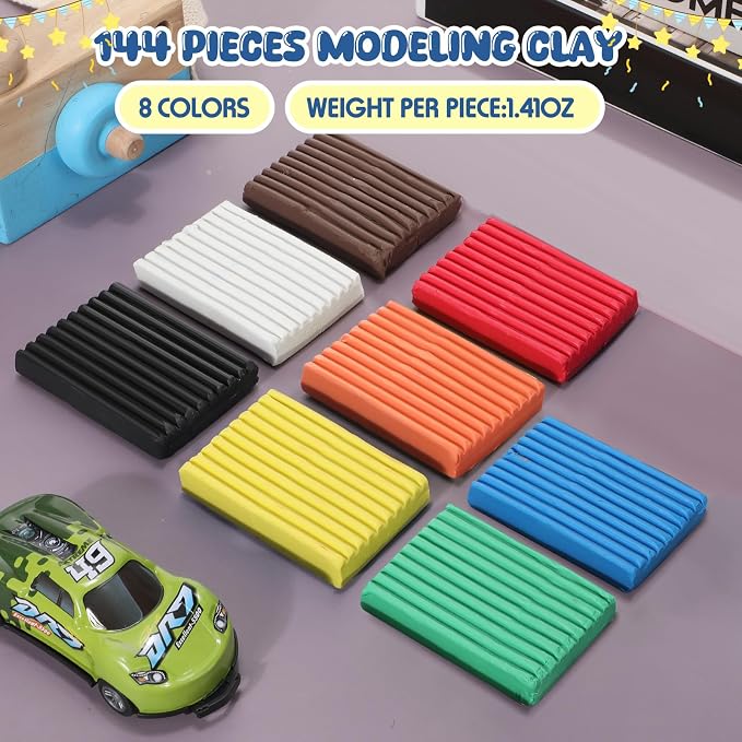 Syhood 144 Pieces Non Drying Modeling Clay 12.7lbs Modeling Clay - Image 2