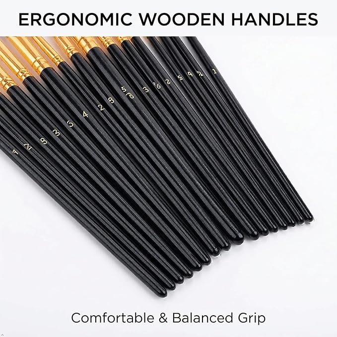 Soucolor Acrylic Paint Brushes Set, Halloween Pumpkin Ceramic Crafts Supplies - Image 5