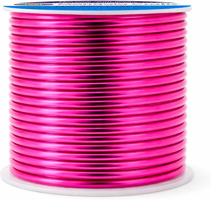 Mandala Crafts 12 Gauge Hot Pink Anodized Aluminum Craft Wire, 60 FT | Colored - Image 2