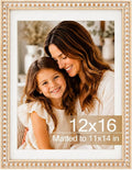 Solid Wood 12x16 Picture Frame Beaded Frame by QOTIB