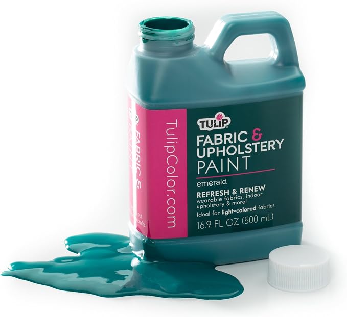 Tulip Fabric & Upholstery Paint, Emerald Green, 16.9 fl. oz. - Image 2