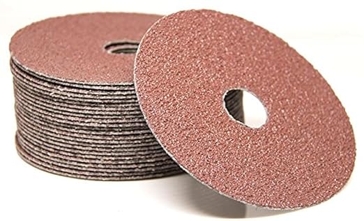Benchmark Abrasives 4 1/2 Inch Sanding Discs Aluminum Oxide Resin Fiber Grinding Disc for Grinding, Stripping on Wood, Fiberglass, Metal, 7/8" Arbor Angle Grinder Sanding Disc, 25 Pack - 120 Grit