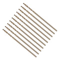 Drill Bit, #58 Cutting Diameter, 4341 HSS Gold Finish 118° Cutting Angle Number Jobber Bits - (Applications: for Drilling Soft Metal Plastic Wood), 10-Pieces