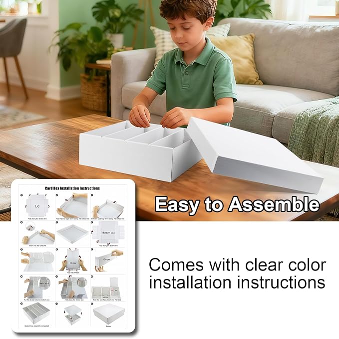 5-Pack Toploader Trading Card Storage Box, 4 Row 3200 Count White Cardboard - Image 8