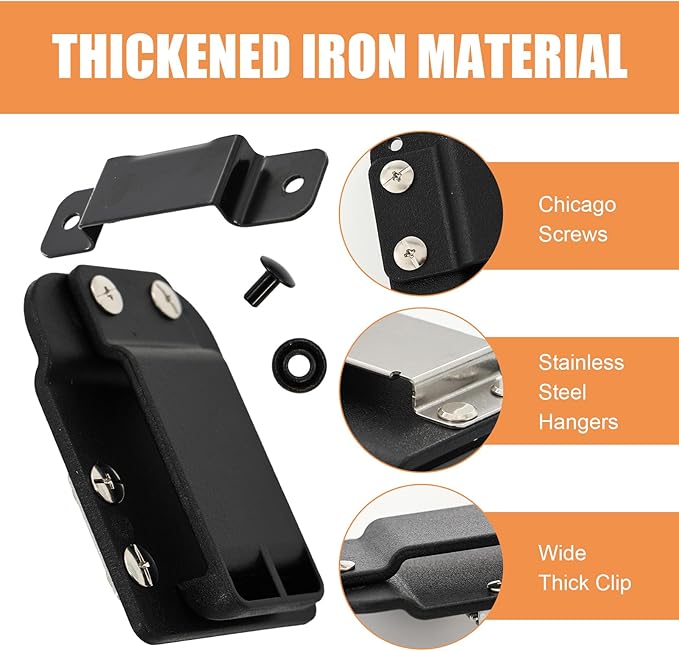 2PCS Tape Measure Holder for Belt, Tapes Measure Belt Clip, Belt Tool Holder for Measuring Tapes Drill, Impact Driver Any Tape Holster with a Clip.