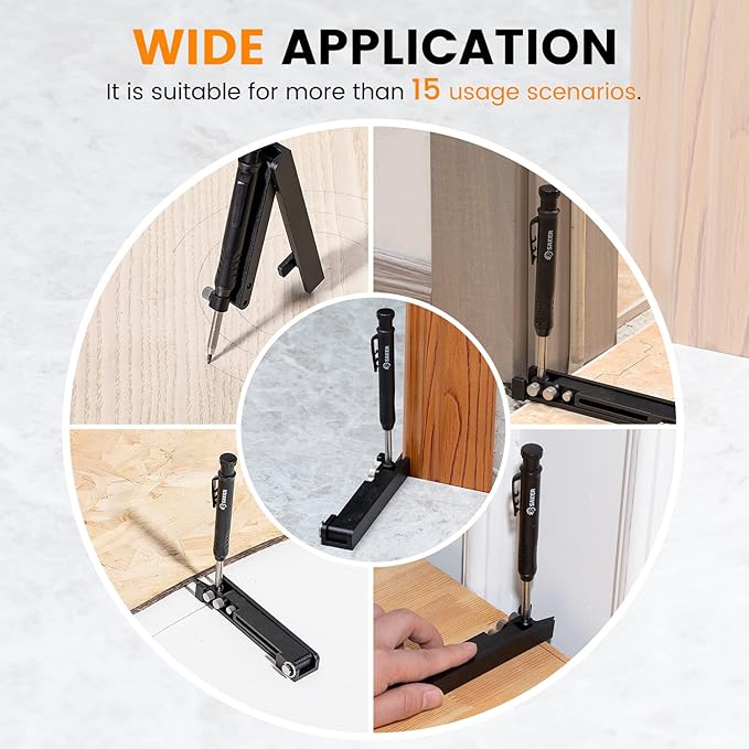 Saker Multi-function Scribing Tool- Construction Pencil- Aluminum Alloy Scribe - Image 5