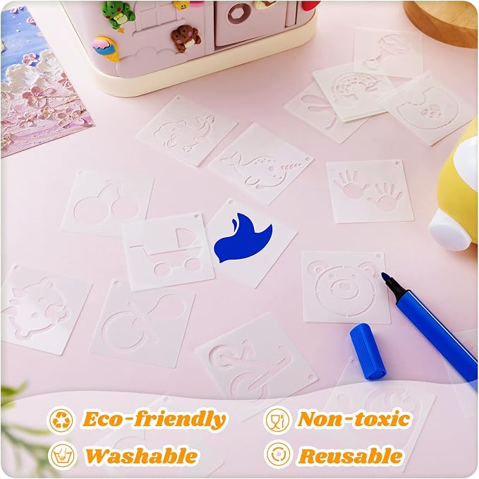 Fainne 100 Pcs 2 Inch Stencils Small Stencils - Image 3