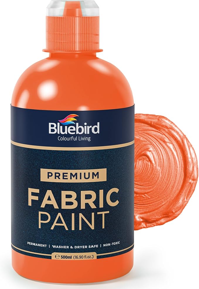 BLUEBIRD Fabric Paint, 16.9 Fl Oz, Permanent Fabric Paints by BluebirdArts