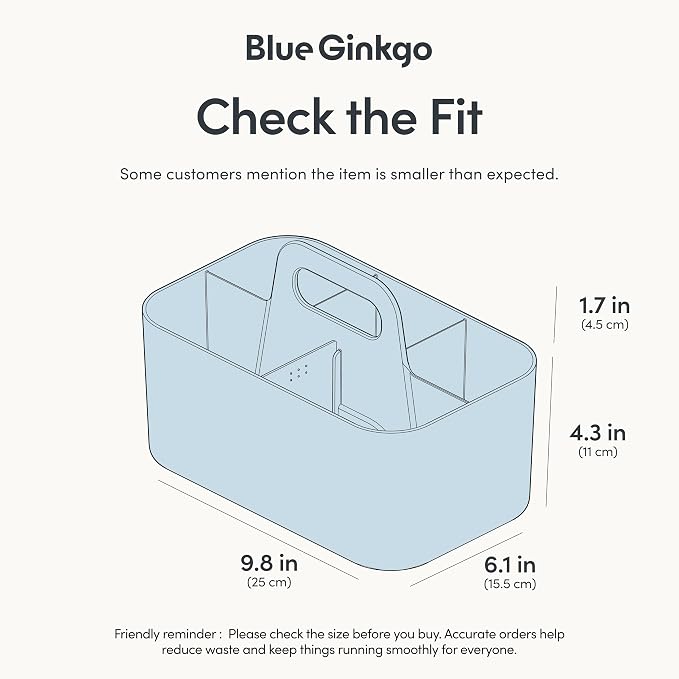 BLUE GINKGO Stackable Organizer Caddy, Made in Korea | Portable. Adjustable. - Image 3