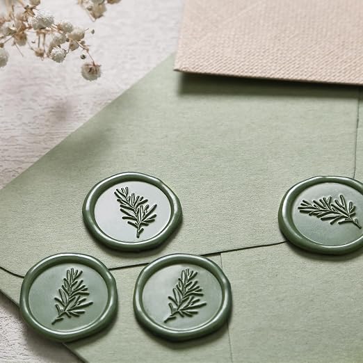 UNIQOOO Rosemary Botanical Twig Green Plants Wax Seal Stamp - Image 4