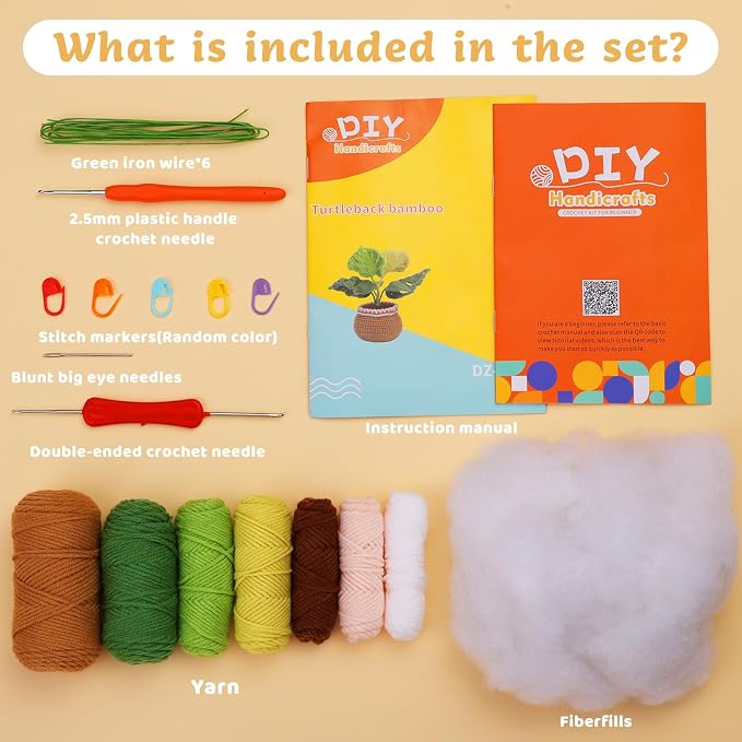 kgxulr Crochet Kit for Beginners, Monstera Leaves Crochet Kit Beginner Crochet - Image 2