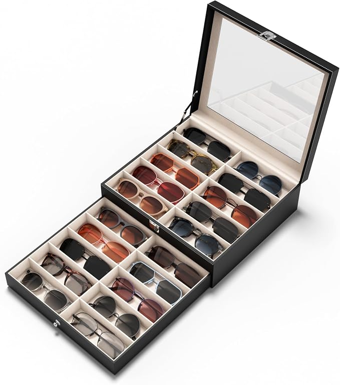 NEWLOOP 20 Slots Sunglass Organizer by NewloopStorageBox-Nomess