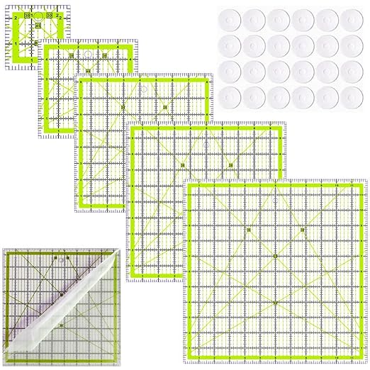 Quilting Rulers, 5 Quilting Templates Square Ruler by HUIFARI