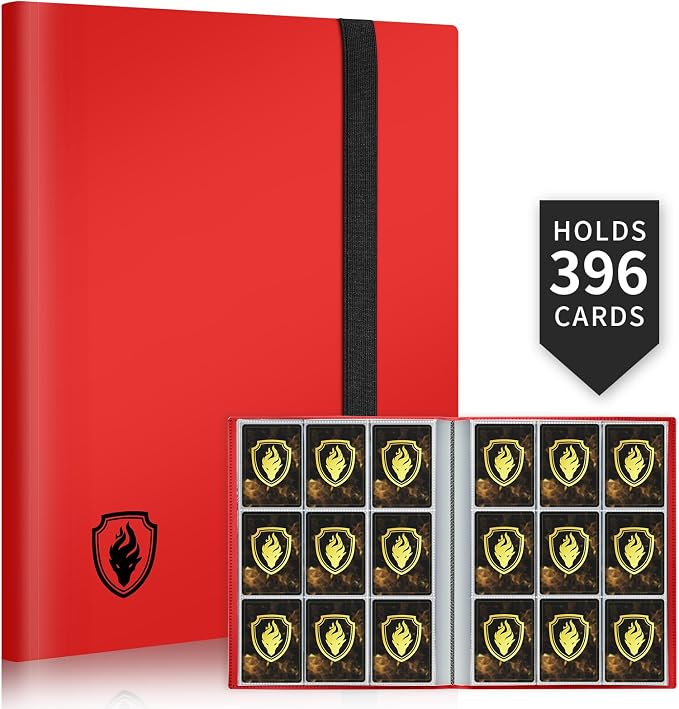 Card Binder 9 Pocket, Fabmaker 396 Pockets Trading Card Binder, Premium by Fabmaker