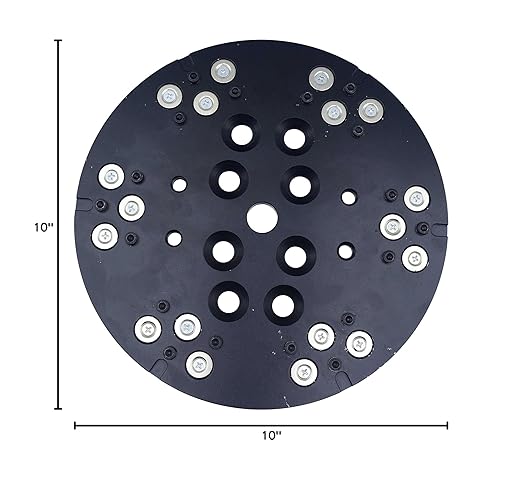 Holding 9mm Non Threaded Trapezoid Metal Bond Diamonds Edco MK Virginia Abrasive Husky Blastrac Grinder Compatible Magnetic Adapter Plate