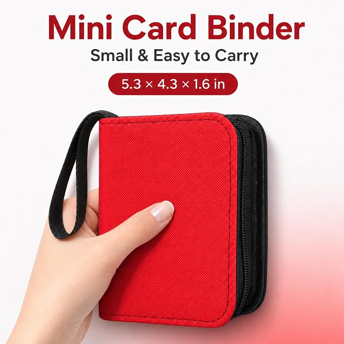 Mini Trading Card Binder Album, 1 Pocket Card Binder - Image 2