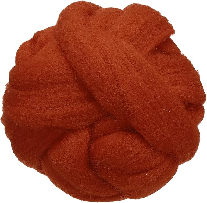uxcell 3.53oz Wool Roving Yarn, Needle Felting Wool Fiber DIY Craft Needle Wet by uxcell
