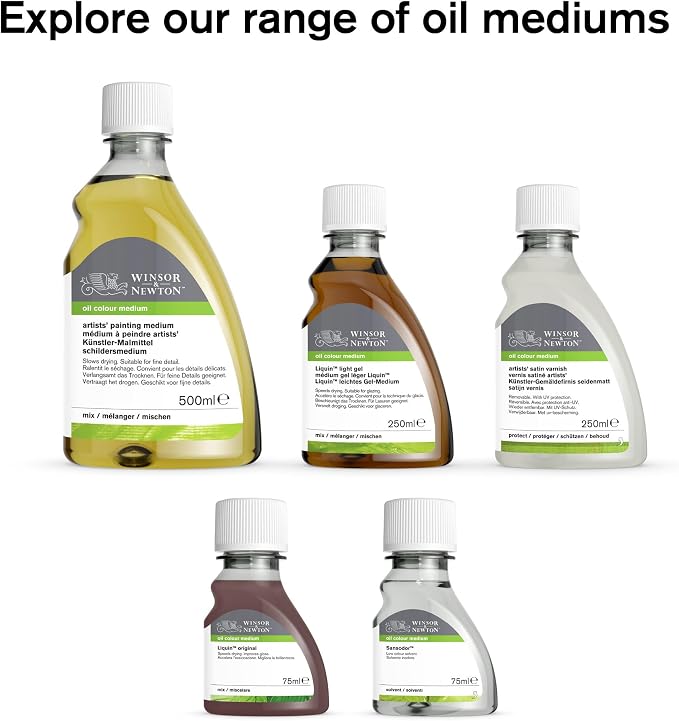 Winsor & Newton Refined Linseed Oil, 500ml Bottle - Image 4
