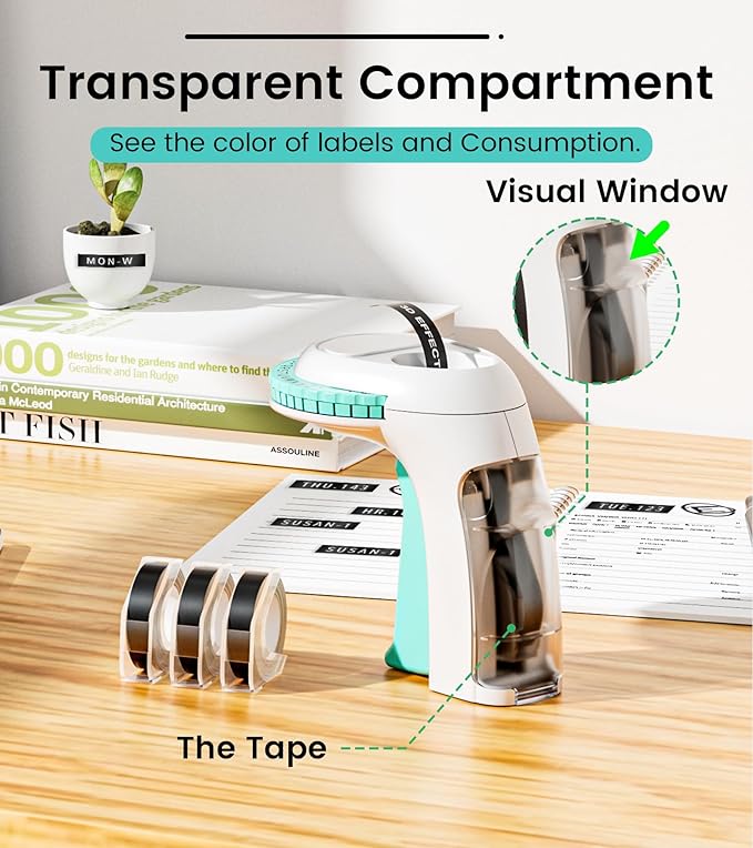 Embossing Label Maker Machine, Retro Embossed Label Maker Vintage, Handheld Old - Image 5