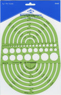 ALVIN Circle Radius Master Template TD1202, Template for Artists, Architects, Design and Drafting, 3/64th" to 7.5" scale