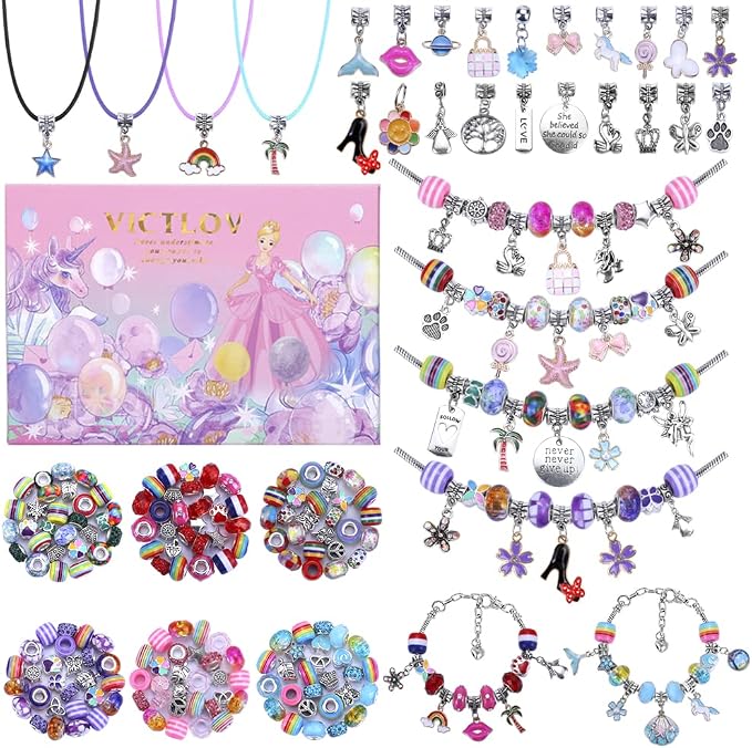 VICTLOV Charm Bracelet Making Kit, DIY Craft by VICTLOV