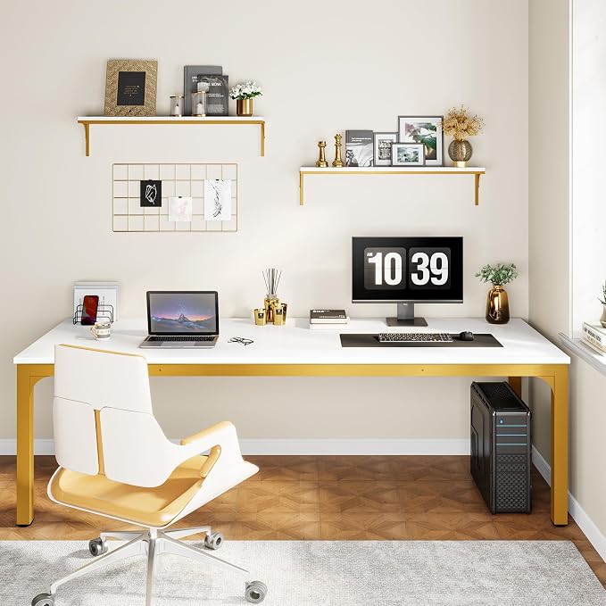 Tribesigns Modern 78.7 Inches Extra Long Computer Desk 2 Person Desk, Double - Image 4