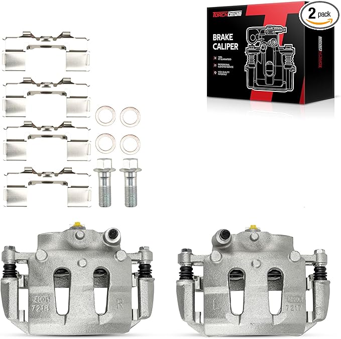 Torchbeam Front Brake Calipers Set for Nissan 1999-2004 Frontier 2.4L, Nissan 1998 Frontier, Nissan 1999-2000 Frontier 3.3L, Front Left and Front Right Calipers Replace # 19B1672+19B1673