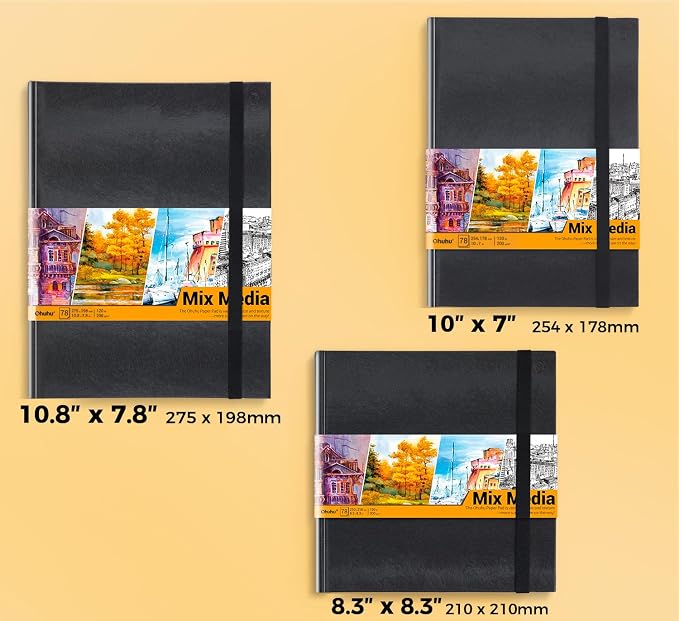 Ohuhu Mix Media Pad, 120 LB/200 GSM Heavyweight Papers, 78 Sheets/156 Pages - Image 3