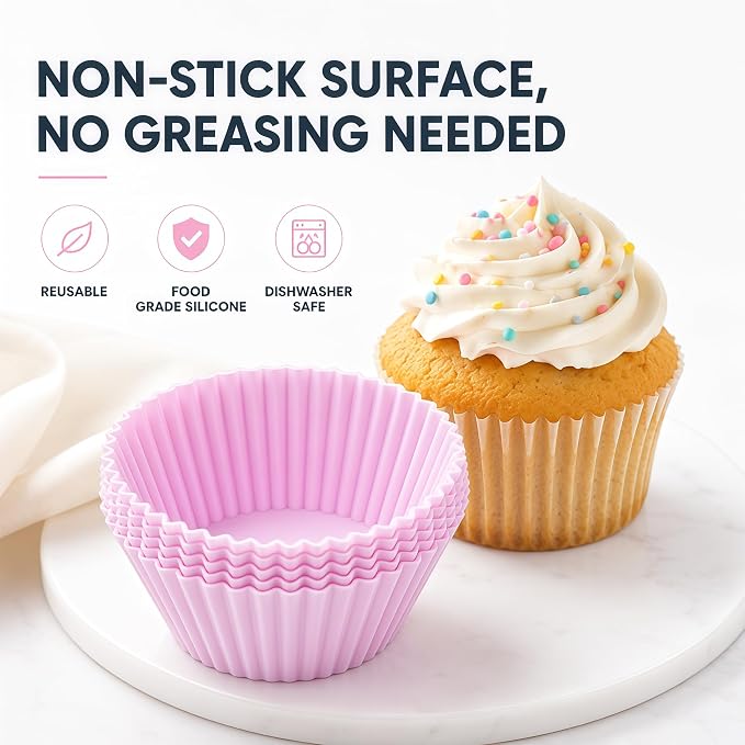 Reusable Silicone Baking Cup Silicone Muffin Liners - Image 3