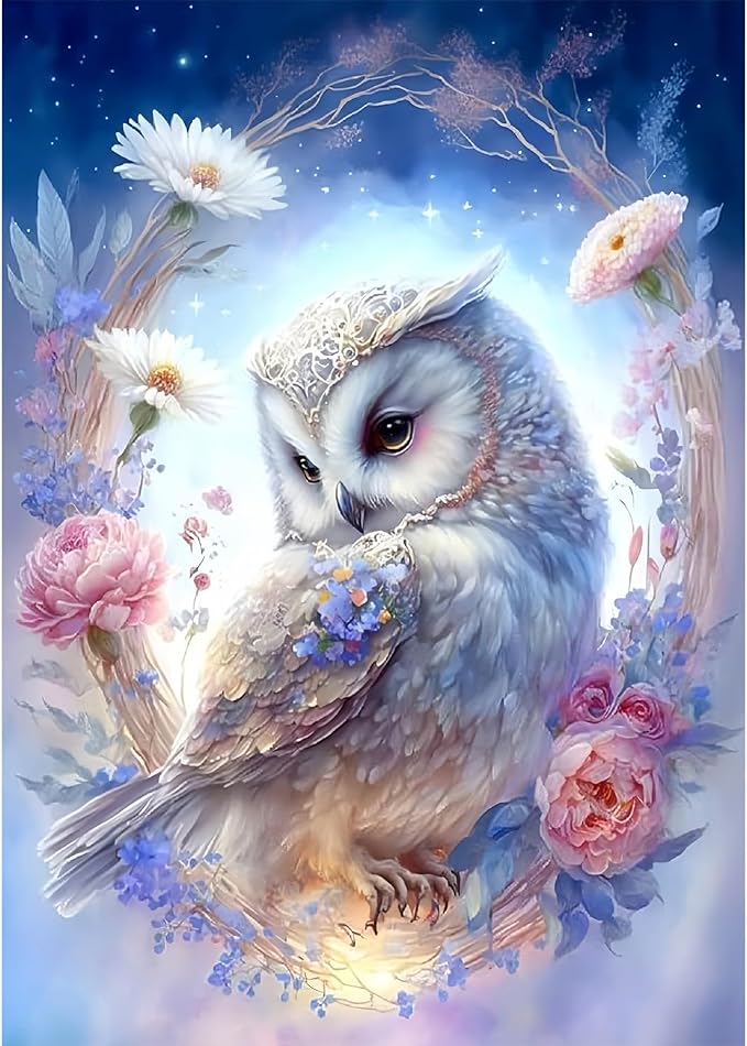 VeGuude Diamond Art Kits for Adults, Full Drill Owl Diamond Painting Kits for by VeGuude