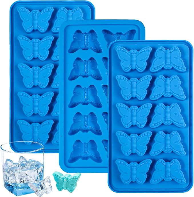 Webake Butterfly Silicone Mold 10-Cavity, 3D Butterfly Shaped Mold by Webake
