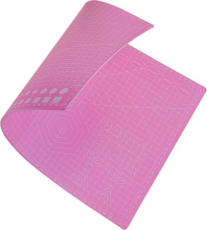 Cutting Mat A3 Pink, Self Healing Cutting Mat 12x18 Inch, 5-Ply Rotary Cutting - Image 3