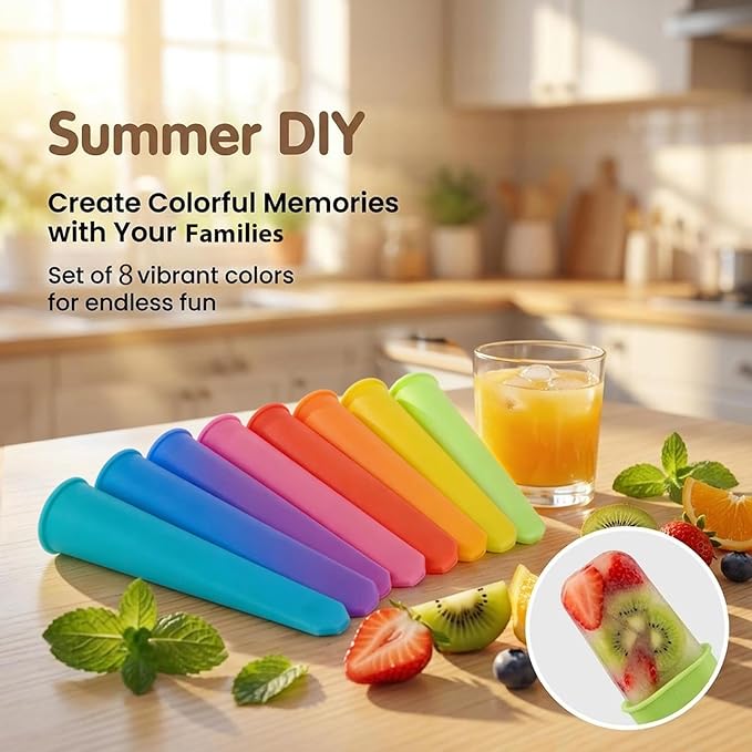 RAINFLOW 8 PCS Silicone Popsicle Molds - Image 5