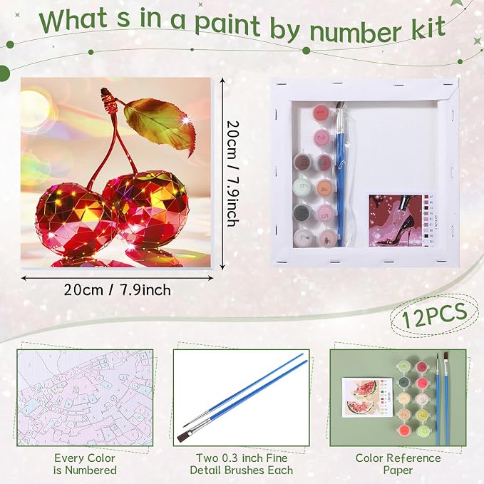 Nezyo 12 Sets Paint by Numbers Kit - Image 3