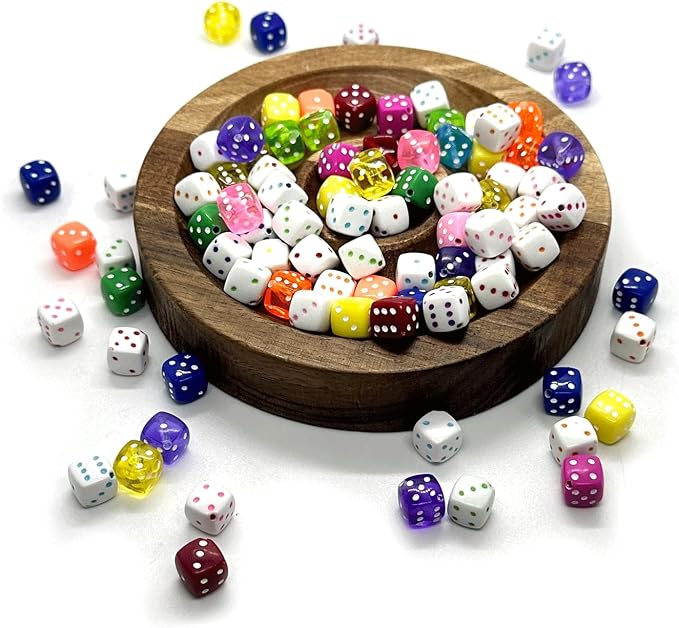 120PCS Colorful Dice Beads, Fun Acrylic Bead - Image 6