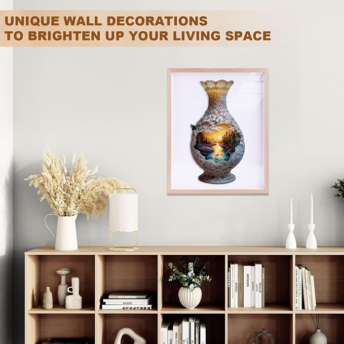 Scenery in Ceramic Vases Puzzles Adults Gifts Wooden 160 Pieces 14.8 * 7.8in - Image 7
