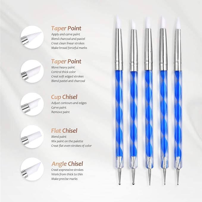 ISSEVE Pottery Clay Sculpting Tools 43Pcs Double Sided Ceramic Clay Carving - Image 8