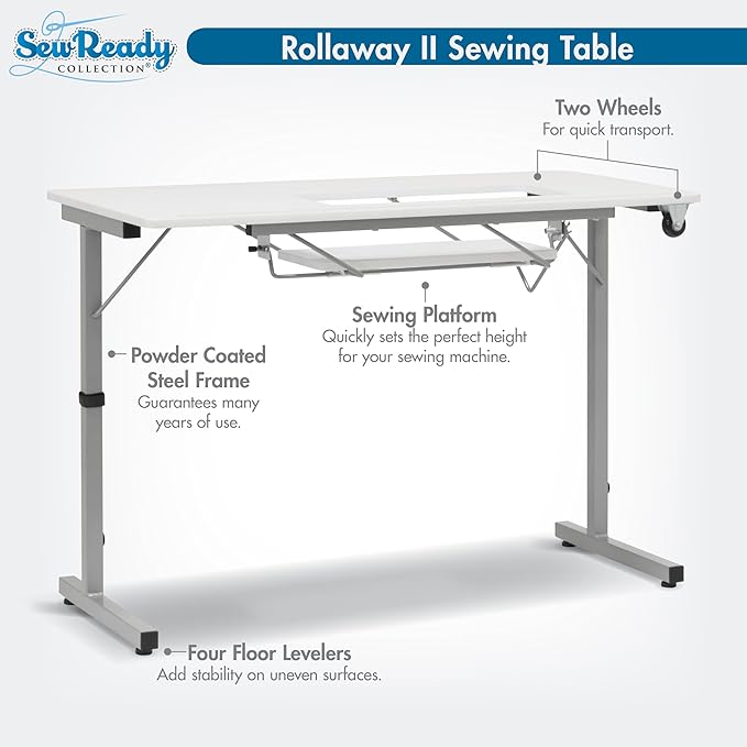Sew Ready Portable Sewing Table, Computer or Office Desk - Image 4