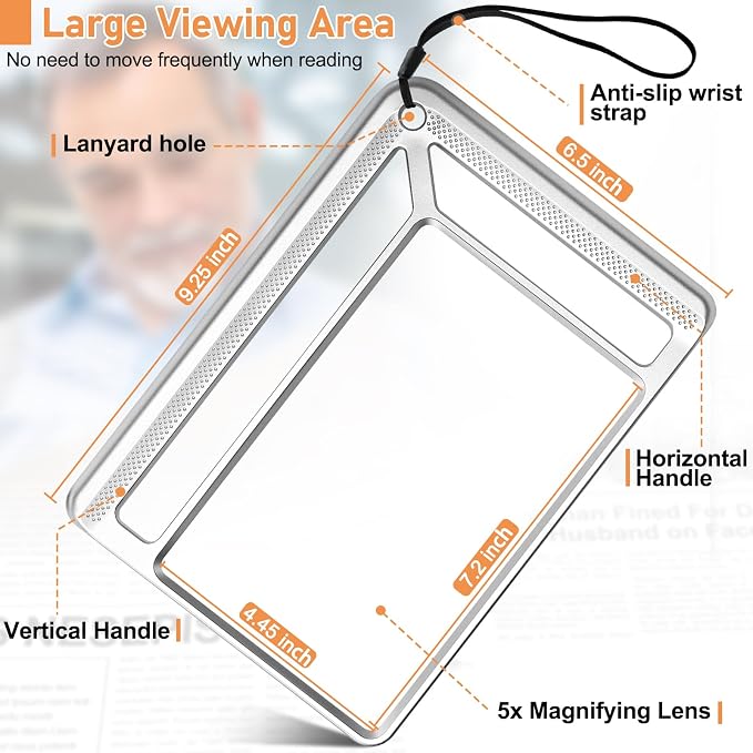 AKKYCVS 5X Full Page Magnifying Glass - Image 4