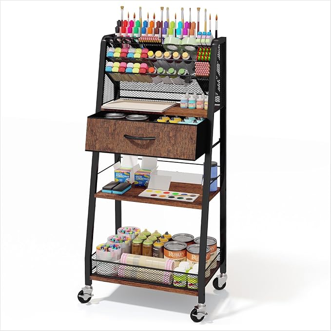 Homsorout 3 Tier Rolling Cart by Homsorout