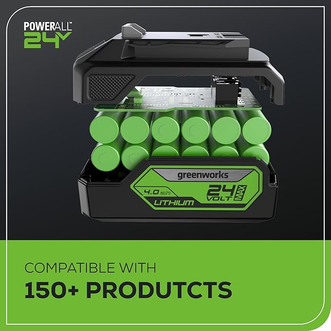 Greenworks 24V Brushless Cordless 3in. x 18in. Belt Sander Kit with Dust Bag and 60 Grit Sandpaper, Portable Battery Powered Belt Sander with 4Ah Battery and Charger
