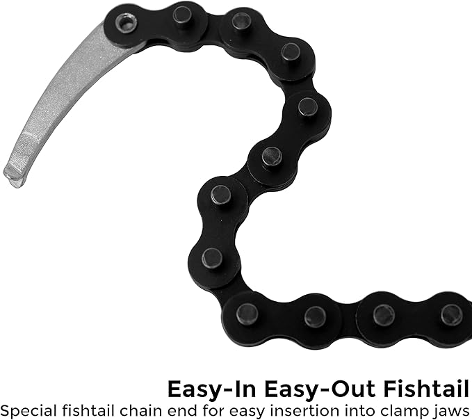 VEVOR Pipe Clamp, 2-6 in, Ultra Clamp with Quick Acting Screws & Locking Chain Pliers, Removable 48 in Chain, Holds 14 in Diameter Pipes