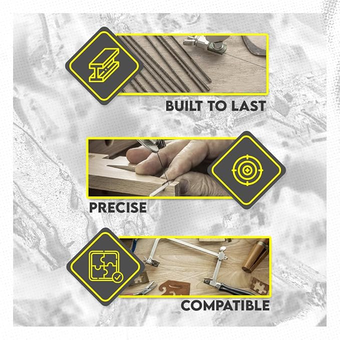 SE 2-in-1 Professional Jeweler's Saw Frame with 144 Assorted Saw Blades - 81973SB2