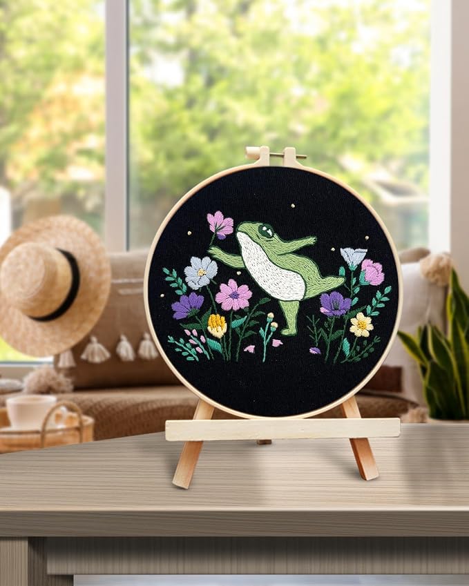 TINDTOP Embroidery Kit for Beginners Adult, Frog Embroidery Kit | Include - Image 5