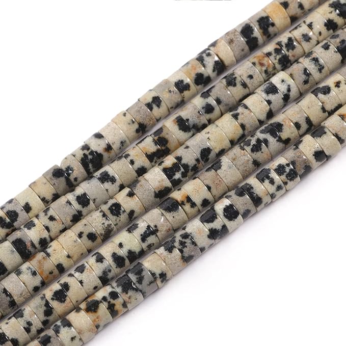 150Pcs 4×2mm Natural Dalmatian Jasper Spacer Stone Beads - Image 6