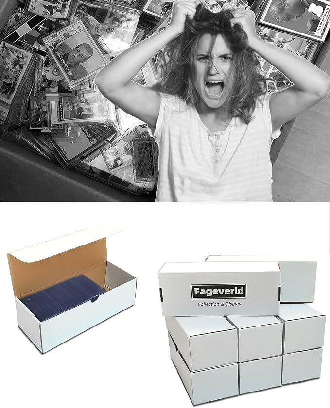 Fageverld Top loader Storage Box, Cardboard Toploader Card Box, Holds 1200 - Image 4