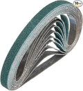 HARFINGTON 1/2 x 24 Inch Sanding Belts, 10 Pcs 60 Grit Zirconia Abrasive Belt Sander File Belt for Woodworking, Metal Polishing, Knife Sharpener