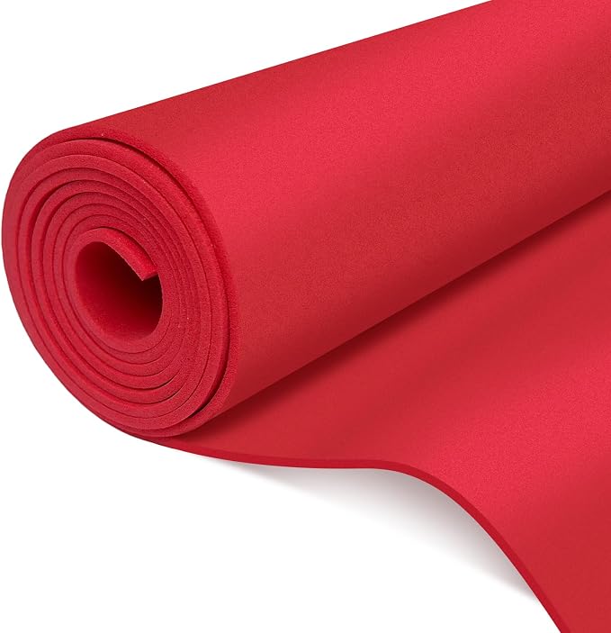 biguphate EVA Foam Roll - 2mm Thick Red Craft Foam Sheets - 15" x 39" Large by Biguphate